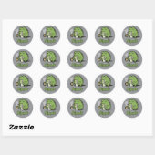 Rippit Grappige Kikker Stoner Cadeau, Stoner Meisj Ronde Sticker (Vel)