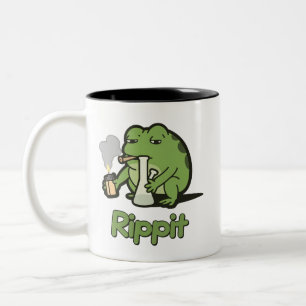 Rippit Grappige Kikker Stoner Cadeau, Stoner Meisj Tweekleurige Koffiemok