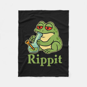 Rippit Stoner Frog Roken Stoner Illustratie Fleece Deken