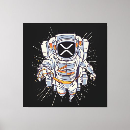 Ripple Astronaut - XRP Crypto Canvas Afdruk (Voorkant)