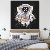 Ripple Astronaut - XRP Crypto Canvas Afdruk (Insitu (Slaapkamer))