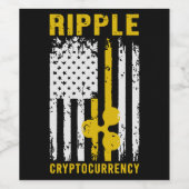 Ripple Cryptocurrency Verenigde Staten Amerikaans  Wijn Etiket (Enkel label)
