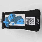 Ripple cryptocurrency - XRP Qr code Golfheadcover (Voorkant)