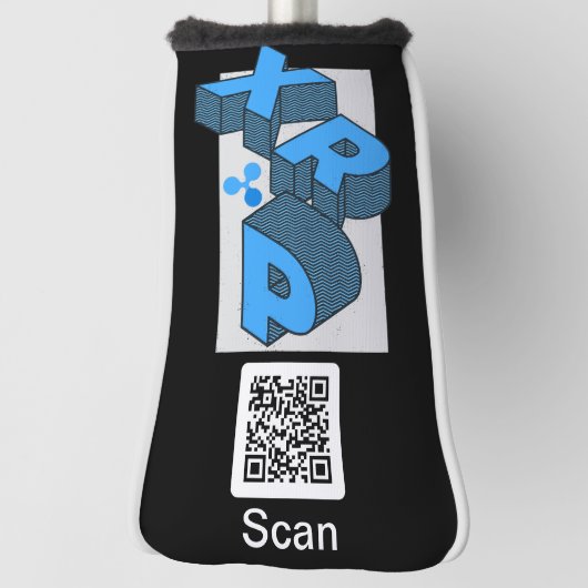 Ripple cryptocurrency - XRP Qr code Golfheadcover (Draai 90)