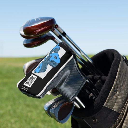 Ripple cryptocurrency - XRP Qr code Golfheadcover (Insitu)