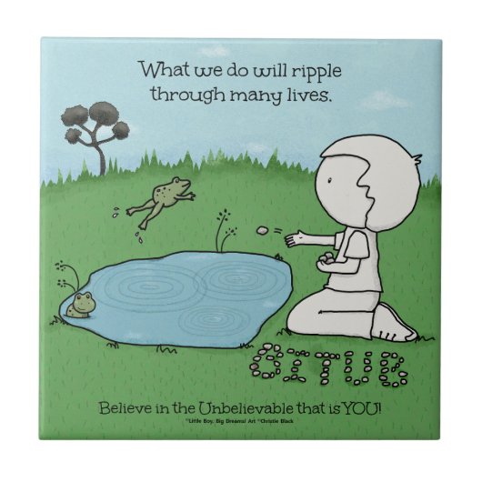 Ripple-effect Tegeltje (Voorkant)