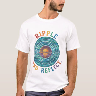 Ripple en Reflect   Minimalistisch grafisch T-shir T-shirt