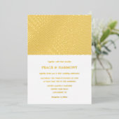 Ripple Gold Stripes Wedding Folie Invitation Uitnodiging (Staand Voorkant)