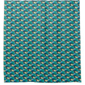 Ripple Grid Abstract Geometrisch Patroon 1302 Douchegordijn (Voorkant)