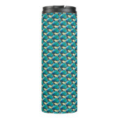 Ripple Grid Abstract Geometrisch Patroon 1302 Thermosbeker (Achterkant)
