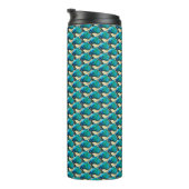 Ripple Grid Abstract Geometrisch Patroon 1302 Thermosbeker (Geroteerd rechts)