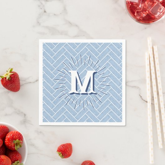 Ripple Herringbone in Leiste Gepersonaliseerd Servet (Insitu)