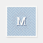 Ripple Herringbone in Leiste Gepersonaliseerd Servet (Voorkant)