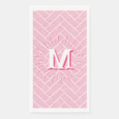 Ripple Herringbone in Pink Personalized Servet (Voorkant)
