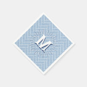 Ripple Herringbone in Slate Personalized Servet (Hoek)