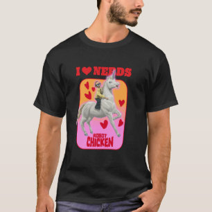 Ripple Junction Een Robot Kip Ik Hou Van Nerds Rij T-shirt