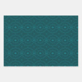 Ripple Line werk rijke Blauwgroen variant Inpakpapier Vel (Voorkant 2)