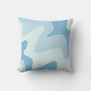 Ripple Rhythm Blauwe Tinten Worp Kussen