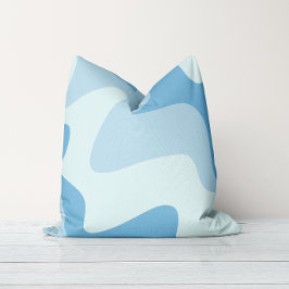 Ripple Rhythm Blauwe Tinten Worp Kussen