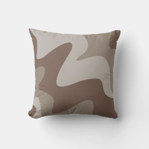 Ripple Rhythm Taupe Grijs Sierkussen