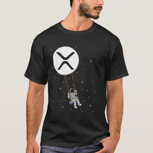 Ripple Swing XRP Trader Cryptocurrency Moon T-shirt (Voorkant)