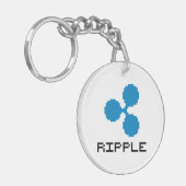 Ripple XRP 8-Bit Logo | Sleutelhanger (Voorkant Links)
