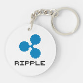 Ripple XRP 8-Bit Logo | Sleutelhanger (Achterkant)