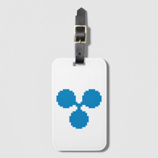 Ripple XRP 8-bits Logo | Bagagelabel (Voorkant (verticaal))