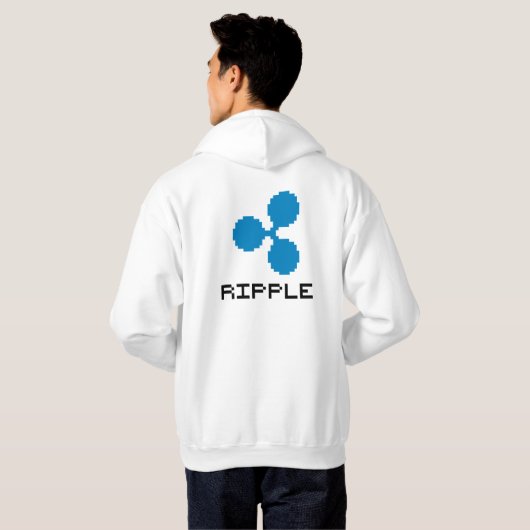 Ripple XRP 8-bits Logo | Hoodie (Achterkant volledig)