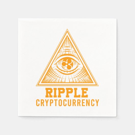 Ripple XRP All Seing Eye Crypto Illuminati Gift Servet (Voorkant)