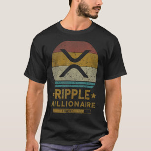 Ripple (XRP) Coin Funny Ripple Millionaire Vintage T-shirt