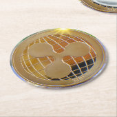 Ripple XRP Crypto Ronde Kartonnen Onderzetter (Gebogen)