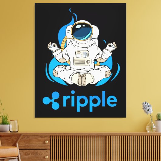 Ripple XRP Cryptocurrency-Crypto Astronaut Canvas Afdruk (Insitu (Woonkamer))
