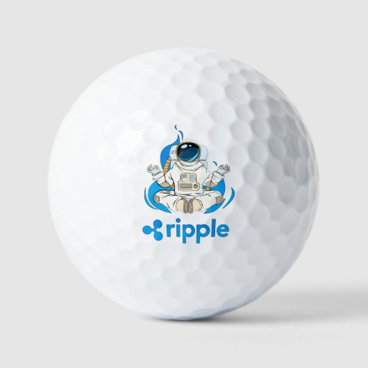 Ripple XRP Cryptocurrency -Crypto Astronaut Golfballen (Voorkant)