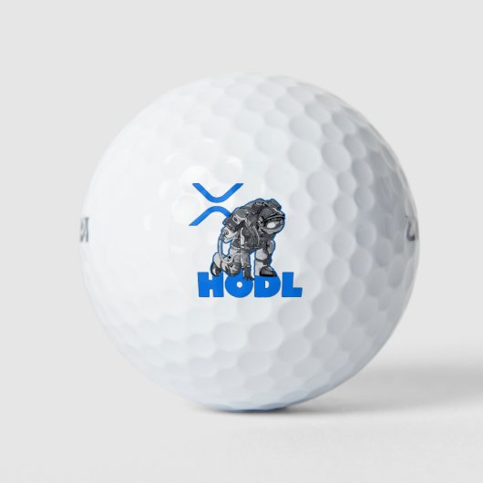 Ripple XRP Cryptocurrency -Crypto Astronaut-HODL Golfballen (Voorkant)