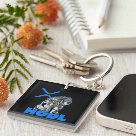 Ripple XRP Cryptocurrency -Crypto Astronaut-HODL Sleutelhanger (Voorkant Rechts)