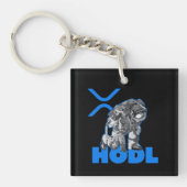 Ripple XRP Cryptocurrency -Crypto Astronaut-HODL Sleutelhanger (voorkant)