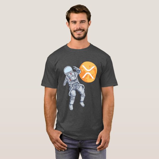 Ripple XRP Cryptocurrency -Crypto Astronaut T-shirt (Voorkant volledig)