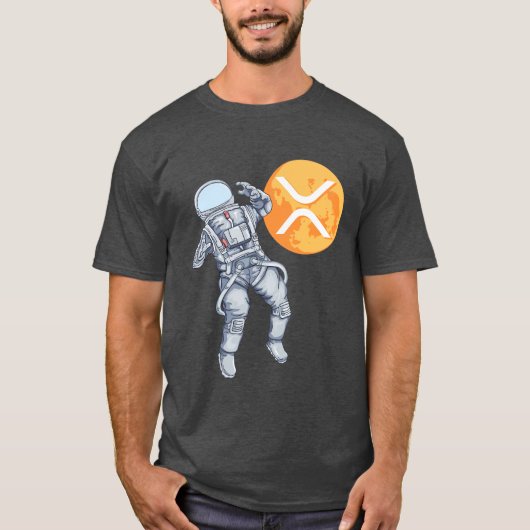Ripple XRP Cryptocurrency -Crypto Astronaut T-shirt (Voorkant)
