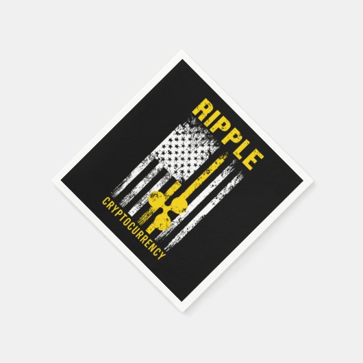 Ripple XRP US Flag American Cryptocurrency Gift Servet (Hoek)