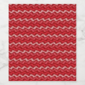 Rippled Red Wijn Etiket (Enkel label)