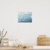 Rippled Reflections: Drijvend paardenbloemzaad Poster (Keuken)