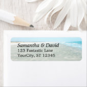 Rippled Zand Aqua Water Foto Modern Beach Etiket (Insitu)