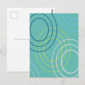 Ripples (blauw) Abstract Design Briefkaart (Voorkant / Achterkant)
