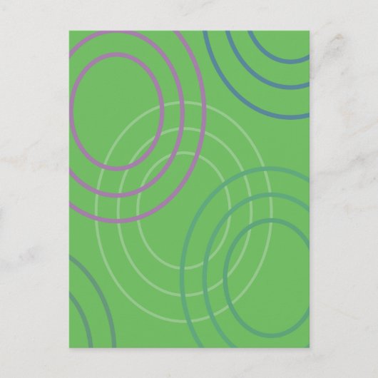Ripples (groen) Abstract Design Briefkaart (Voorkant)