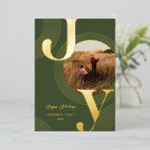 Ripples of Joy Modern Concentric Circles Foto Folie Feestdagenkaart (Staand Voorkant)