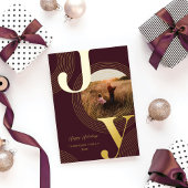 Ripples of Joy Modern Concentric Circles Foto Folie Feestdagenkaart