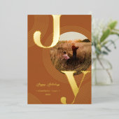 Ripples of Joy Modern Concentric Circles Foto Folie Feestdagenkaart (Staand Voorkant)