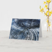 Ripples Rings Berkenboom Branch Reflectie Kaart (Gele Bloem)