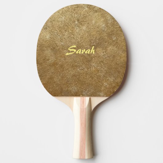 Ripples van Goud Gepersonaliseerde Ping Pong Paddl Tafeltennisbatje (Voorkant)